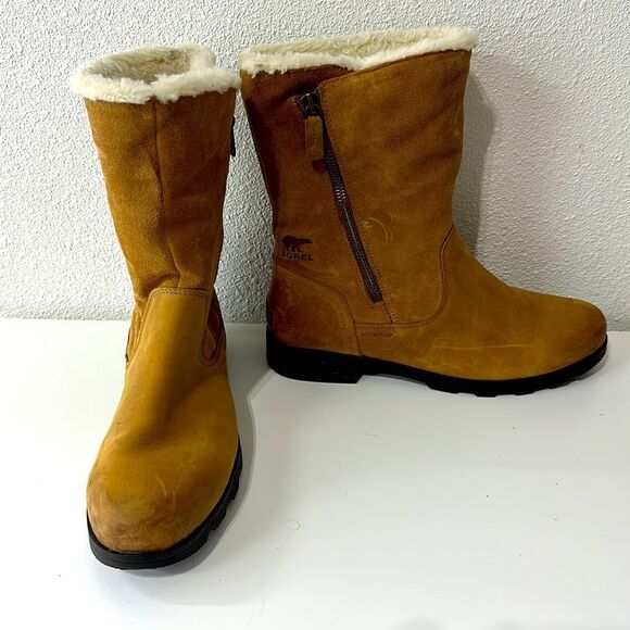 Sorel Shoes - Sorel Emelie Foldover Boot in Camel Brown Sz 11